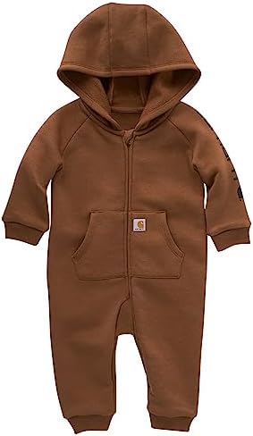 Carhartt baby-boys Long-sleeve Hooded Zip-up Footless Jumpsuit One-piece Hoodie Hooded Coverall (pack of 1)