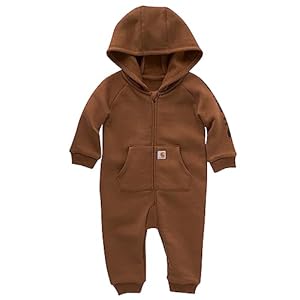 Carhartt Baby Boys’ Long-Sleeve Zip-Front Hooded Coverall