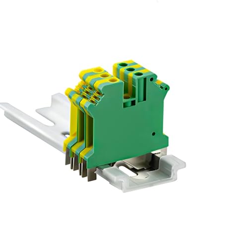 Bloques de terminales de tierra USLKG-5N para carril Din de tornillo, conector universal de 10 uds