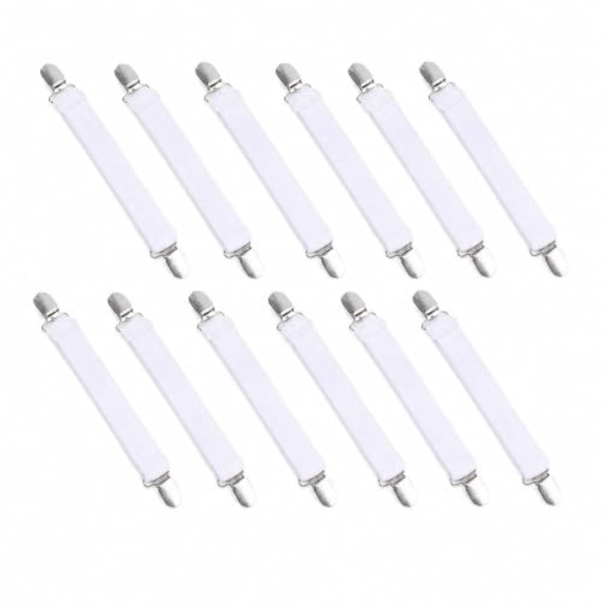 Non-Slip Bed Sheet Straps with Clips, Adjustable Fitted Sheet Holder