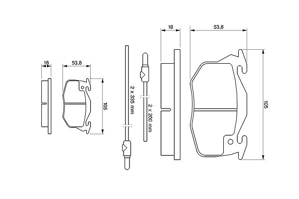 Bosch Fren Balatası Ön Renault 1, R9, R19, R11 86 986461763 BP611