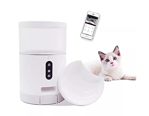 Image of Sakar Pet Genius Wi-fi Smart Pet Feeder, White, 4 L