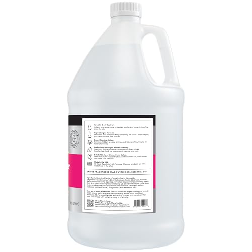 Image of Clean Revolution SuperCharged All Purpose Cleaner Refill with Smart Probiotic + Enzyme Complex, Multi-Surface Kitchen Bathroom & Floor Cleaner, Dreamy Citrus, 128 Fl Oz