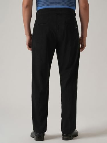 Image of Banana Club Men's Corduroy Gurkha Pants - Classic Cream Cotton Trousers with Regular Fit and Distinctive Waist Design for Casual Wear