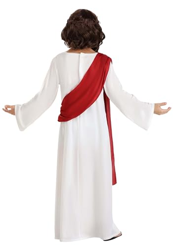 Disfraz Deluxe de Jesús para niños, túnica blanca y corona de espinas miniatura 2