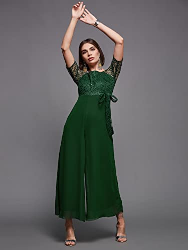 Image of Miss Chase Women's Self Design Cut-Out Georgette Jumpsuit