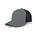 Pacific Headwear Standard Contrast Stitch Trucker Snapback, Graphite/Black/Graphite, One Size