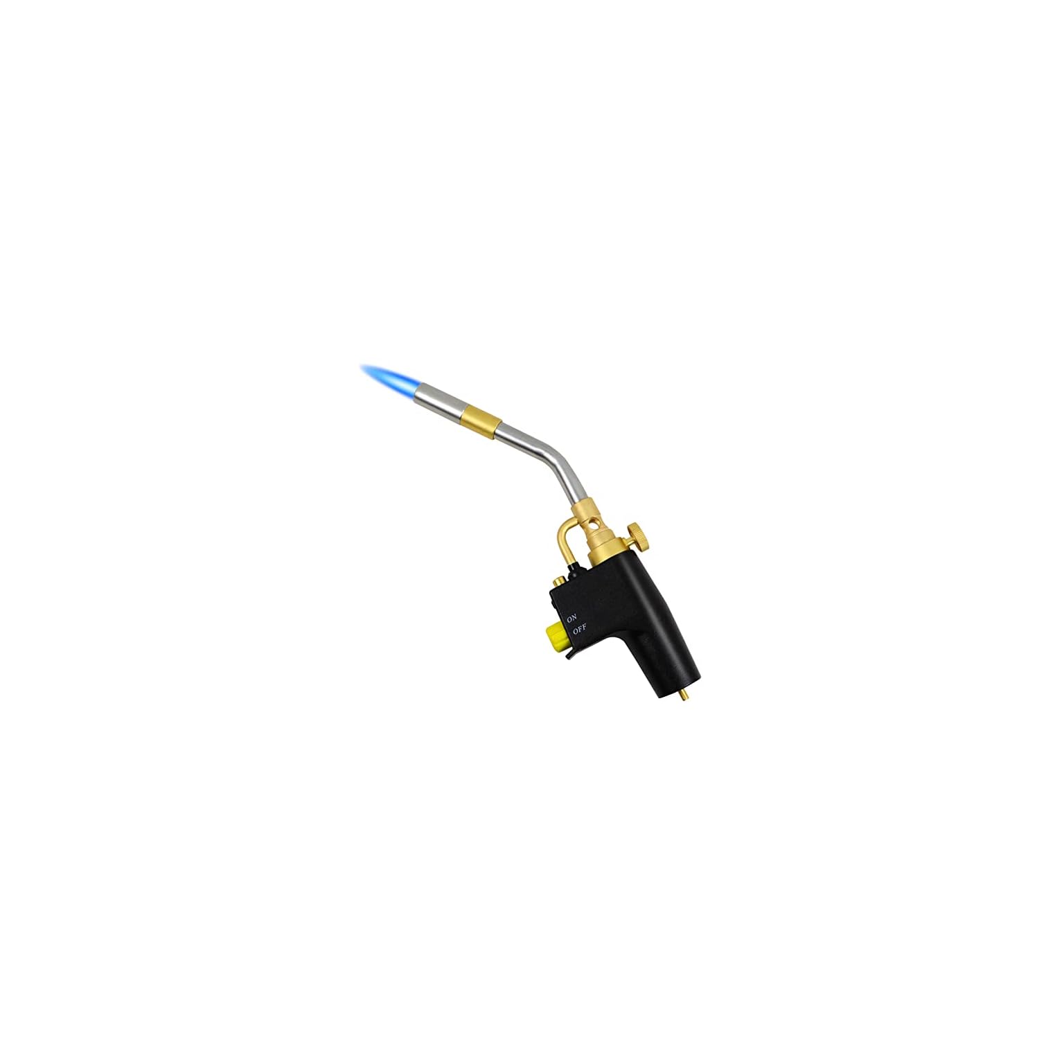 High Intensity Propane Torch Head, Trigger Start Mapp Gas Torch with Self Ignition & Brass Knob