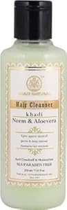 KHADI NATURAL NEEM ALOEVERA HAIR CLEANSER/SHAMPOO SLS AND PARABEN FREE 210ML (210 ml)