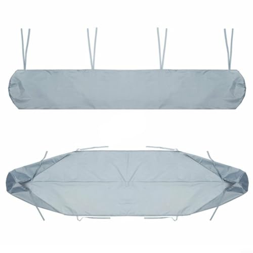 Sandyseptember Funda impermeable para toldo de patio, funda protectora de tela Oxford 300D, bolsa de almacenamiento de toldo de patio de invierno con cuerda para exteriores, jardín (3,5 m, gris)