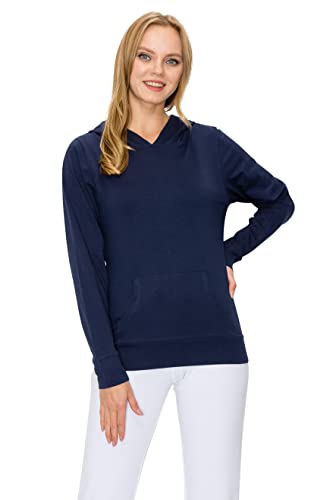 EttelLut Lightweight Comfy Cotton Casual Active Full Zip-up/Pullover Plain Hoodie Jacket