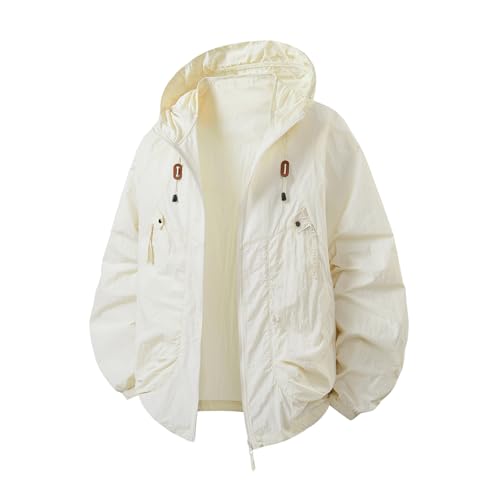 [Almalls] ラッシュガード パーカー メンズ レディース ナイロン100％ 超軽量 UVカット UPF50+ 薄手 接触冷感 速乾 通気性 夏服 無地 体型カバー フード付き 長袖 水着 シンプル おしゃれ 大きいサイズ パーカー 海 登山 アウトドア アウターの商品画像（Amazon）