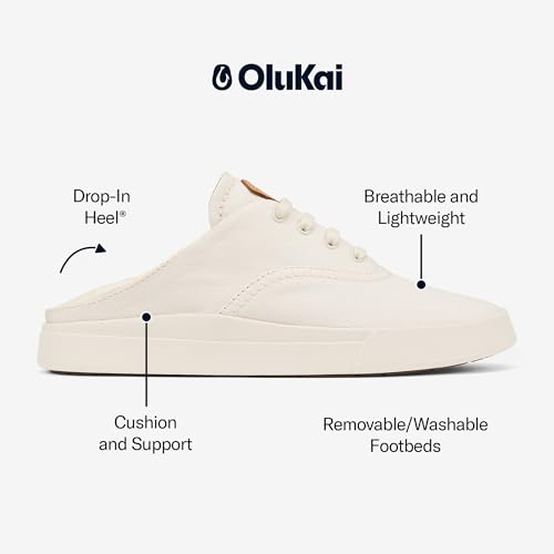 OLUKAI Kohu Women's Everyday Sneaker, Lightweight Canvas & Classic Lace-Up Design, All-Day Comfort & Support4
