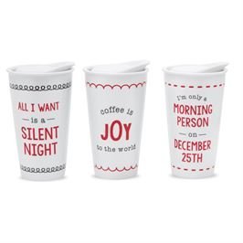 Mudpie Holiday Travel Mugs (Joy)