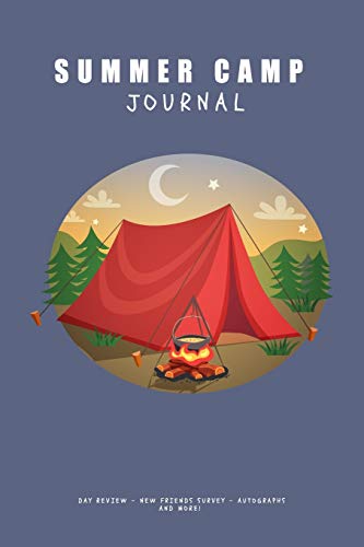 SUMMER CAMP Journal | Day review - New Friends Survey - Autographs and more!: FREE DOWNLOADABLE postcard + Packing list PDF- Cool kids journal with ... memories | Backpack size 6x9 - 110 pages