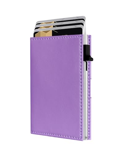 Image of QLD RFID Wallet Women - Small Slim Trifold Wallet Anti-Theft Pop up Card Holder, Minimalist, Ultra Thin, Front Pocket, Premium Leather, 9-11 Cards Capacity | ID Window | Cash Slot