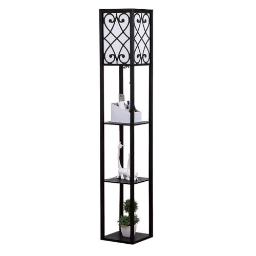 Nordic Modern Floor Lamp – Linen Shade, Pull Cord Switch, 9W Bulb, Standing Vertical Lamp for Bedroom