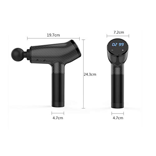 Pistola de Massagem, Massageador Portátil Portátil de Tecido Profundo, 20 Velocidades e 6 Conversão