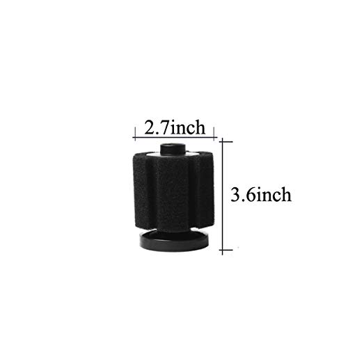 Alegi Aquarium Sponge Filter With Airline Tubing, Check Valves, Suction Cups For 10 Gallon Fish Tank, Betta, Nano, Shrimp, Fry, Biochemical Filter #TOP2