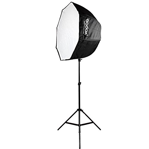 Godox Photo Studio 80Cm 31.5In Portable Octagon Umbrella Softbox,190Cm Light Stand With Hot Shoe Holder Bracket Kit For Flash Speelidte #TOP5