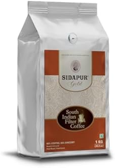 Sidapur - South Indian Filter Coffee | Roasted & Ground | 80% Coffee, 20% Chicory | 1 kg