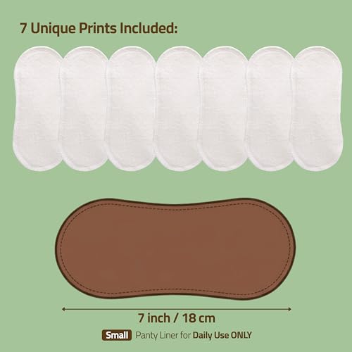 Image of Made in EU - Ultra-Light Reusable Panty Liners (Small, 7-Pack) - High-Temp Washable Cloth Panty Liners for Women & Teens - Breathable Organic Viscose Keeps You Fresh & Dry for Daily Vaginal Discharge