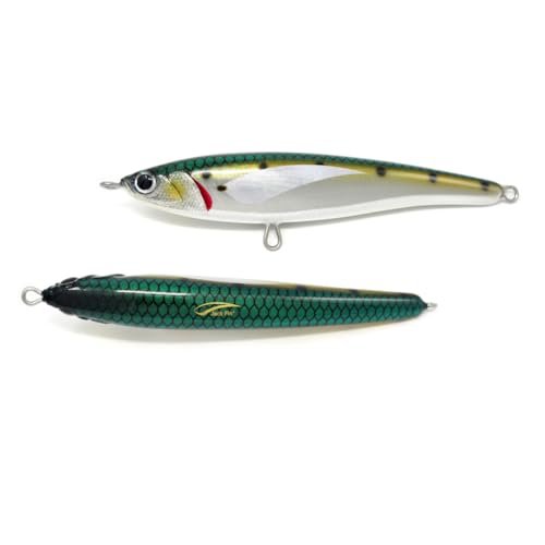 Leurre PELAGUS 140-S Marlin Blue stickbait coulant gris vert pêche thon
