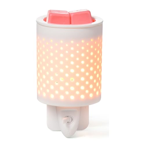 Wax Lume Ceramic Plug in Wax Melt Burner Electric Wax Warmer with Ambient Glow Flame-Free Aromatherapy Easy-Clean Removable Dish UK 3-Pin Socket Ideal Home Fragrance Gift