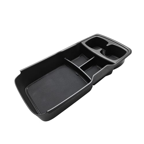 BestEvMod for EV6 Lower Center Console Organizer Tray Interior Accessories Storage Box ABS Material with PVC Trim Compatible with 2022 2023 2024 Kia EV6 Accessories (Lower Organizer-V2)