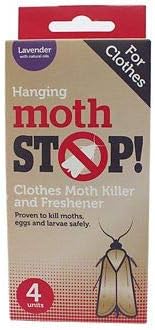 Lakeland Moth Stop Moth Killer Wardrobe Hangers - Pack of 4