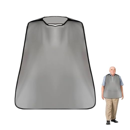 VINZOR Babero para Adultos Mayores Impermeable, Babero de TPU Reutilizable, Protección Anti-Grasa, Fácil de Limpiar, Ideal para Personas Mayores, Cuidados a Domicilio, Comida Cómoda y Sin Manchas