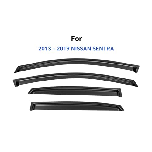 Image of Window Visors Rain Guards Shield for 2013-2019 Nissan Sentra, Window Wind Deflectors Vent Shades for 13-19 Sentra