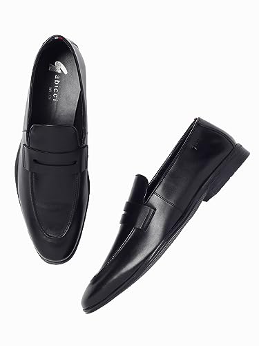 Image of Gabicci Leather Formal Shoes for Men's Office Wear Leather Slip On Shoes