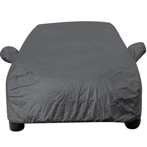 Image of Autofact Car Body Cover Compatible with Maruti Dzire 2025 Onwards | Triple-Stitched, Windproof with Buckle Belt, Elastic Hem, UV Protection, Scratchproof & Dustproof, Soft Feather-Like Fabric