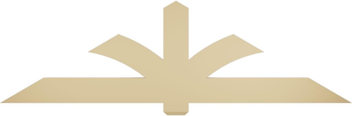 84"W x 24 1/2"H x 4"D x 6"F, 7/12 Pitch, Redmond Signature Urethane Gable Bracket, Primed Tan