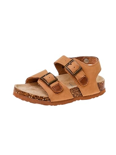 Rugged Bear Boys Summer Casual Adjustable Strap Cork Sandals, Tan, 7 Toddler