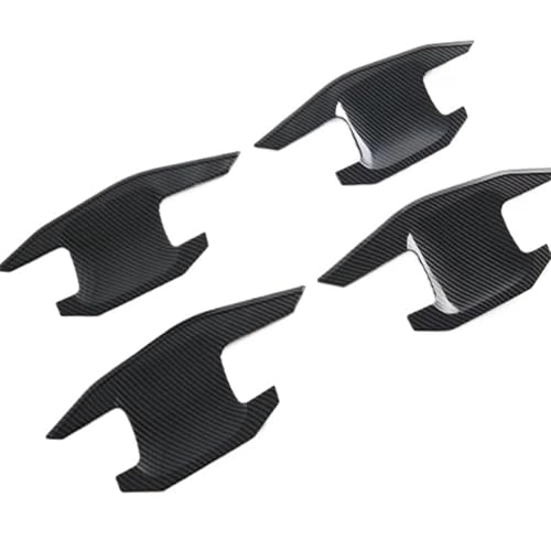 LUOWEINA Garniture cavité tasse couvercle poignée porte Convient for Ford, Bronco 2024 2025, accessoires voiture Protection poignée portière voiture(Carbon fiber style)