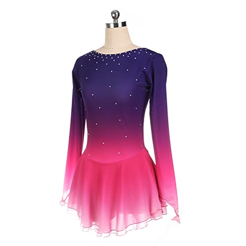 Meisjes Kunstschaatsen Jurk, Lange Mouwen Met Diamant Lyrische Dans Kostuum Gymnastiek Maillots FiveShops - Image 3