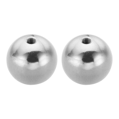 PATIKIL M4x22mm Ball Nuts Knob, 2 Pcs Female Thread 304 Stainless Steel Round Blind Hole Screw Cap Cover for Lighting Machinery DIY Decoration, Silver
