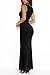REORIA Women's Summer Cowl Neck Mesh Sleeveless Tank Dress Sexy Double Lined Bodycon Maxi Long Dresses Black Medium
