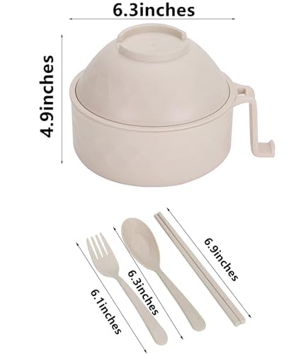 Ramen Cooker Ramen Bowl Set with Chopsticks 33oz Microwave Noodle Bowl Black - Picture 27 of 27