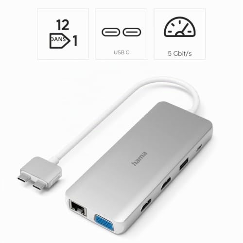 Hama 00200133 station d'accueil USB 3.2 Gen 1 3.1 Gen 1 Type C Neuf - vue 6