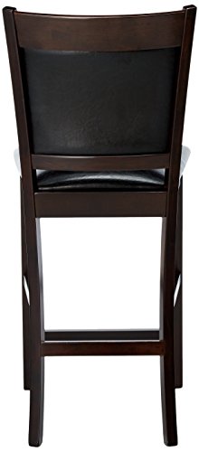 Coaster-Furniture-Jaden-Transitional-Upholstered-Counter-Height-Dining-Chair-Set-of-2-Black-Faux-Leather-Polyurethane-Espresso-Brown-100959 Coaster Furniture Jaden Transitional Upholstered Counter Height Dining Chair Set of 2 Black Faux Leather Polyurethane Espresso Brown 100959