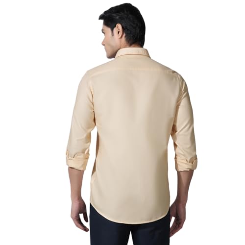 Image of blackberrys Men Solid Shirt with Structured Design, Full Sleeves and Clean Finish | Designed for Office Routine, Workplace Styling and Professional Settings