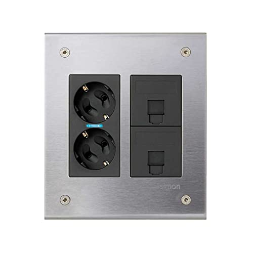 Boîtier encastrable métal 2 modules pour cuisine et salon moderne - 3