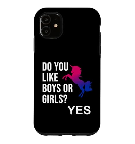 Do You Like Boys or Girls LGBT Bisexual Bi Gay Pride Unicorn �X�}�z�P�[�X iPhone 11 �p