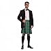 Forum St. Patrick's Day Kilt Costume, Green Plaid, One Size