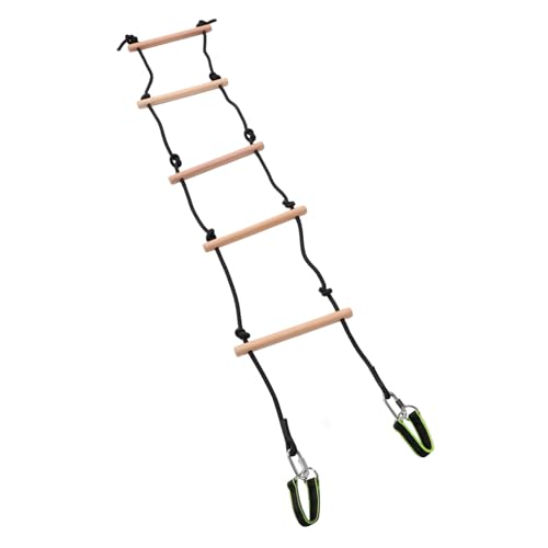 BESTonZON Boys and Girls's Wooden Rope Ladder Climbing Ladder Accessories for Playground Promote Physical Activity