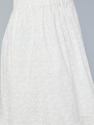 Image of Max Women's Cotton Midi URB N Schiffli Skirt