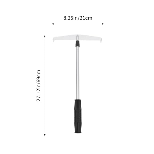 ibasenice Telescopic Poker Chip Rake Collecting Rod 27 Inch Metal Plastic Poker Chip Collector for Games and Home Use - Thumbnail 4